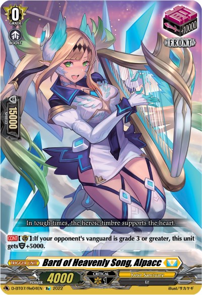 Bard of Heavenly Song, Alpacc (D-BT07/Re04EN) [Raging Flames Against Emerald Storm] - PokeCharles PokeStore