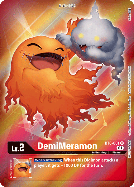 DemiMeramon [BT6-001] (Alternative Art - Box Topper) [Double Diamond] - PokeCharles PokeStore