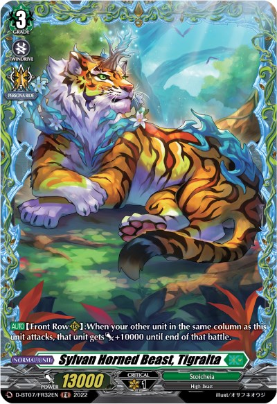 Sylvan Horned Beast, Tigralta (FR) (D-BT07/FR32EN) [Raging Flames Against Emerald Storm]