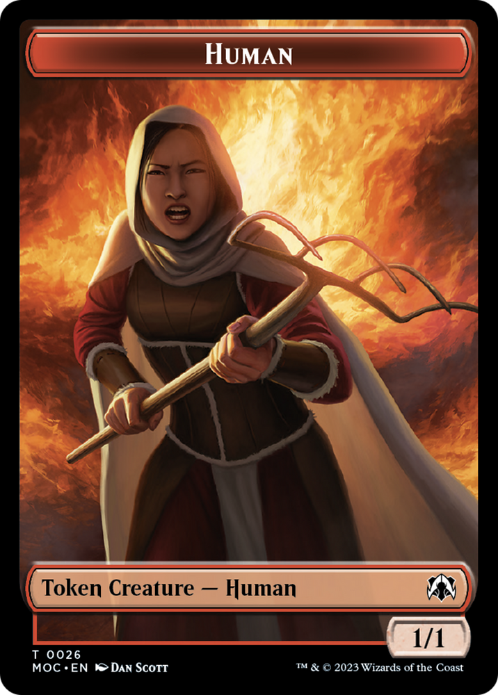 Squid // Human (26) Double-Sided Token [March of the Machine Commander Tokens] - PokeCharles PokeStore