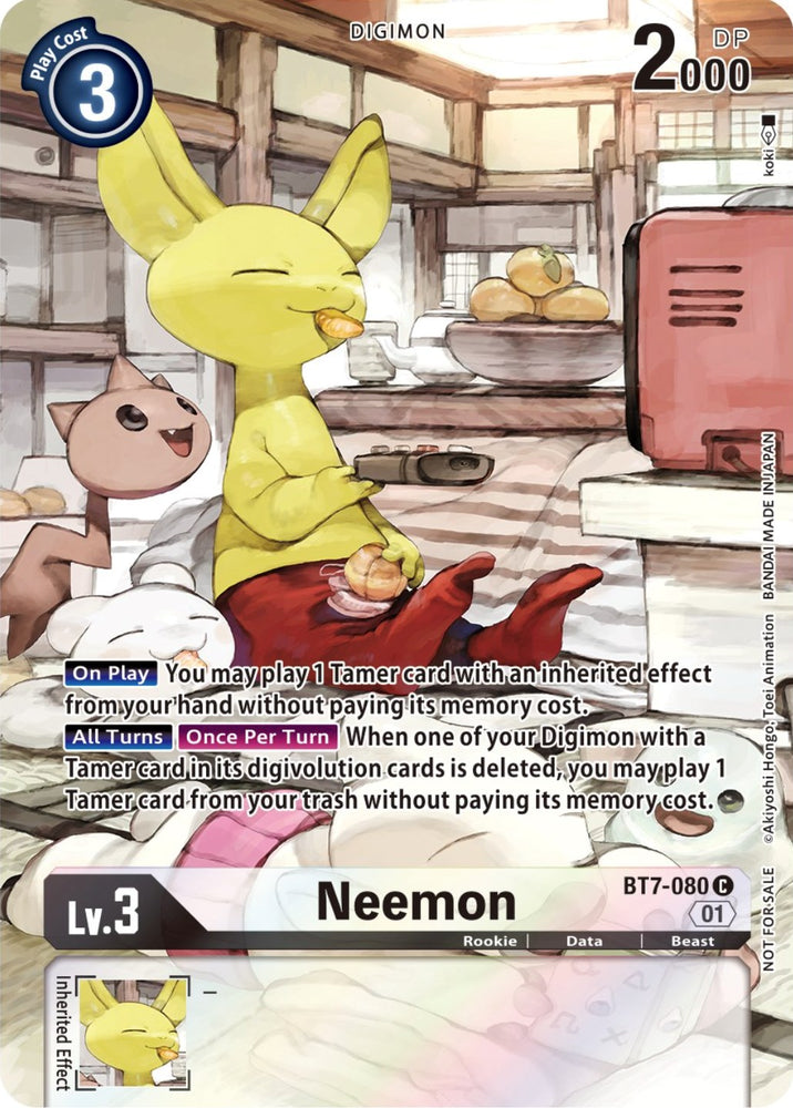 Neemon [BT7-080] (2nd Anniversary Frontier Card) [Next Adventure Promos] - PokeCharles PokeStore