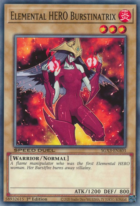 Elemental HERO Burstinatrix [SGX3-ENA03] Common - PokeCharles PokeStore