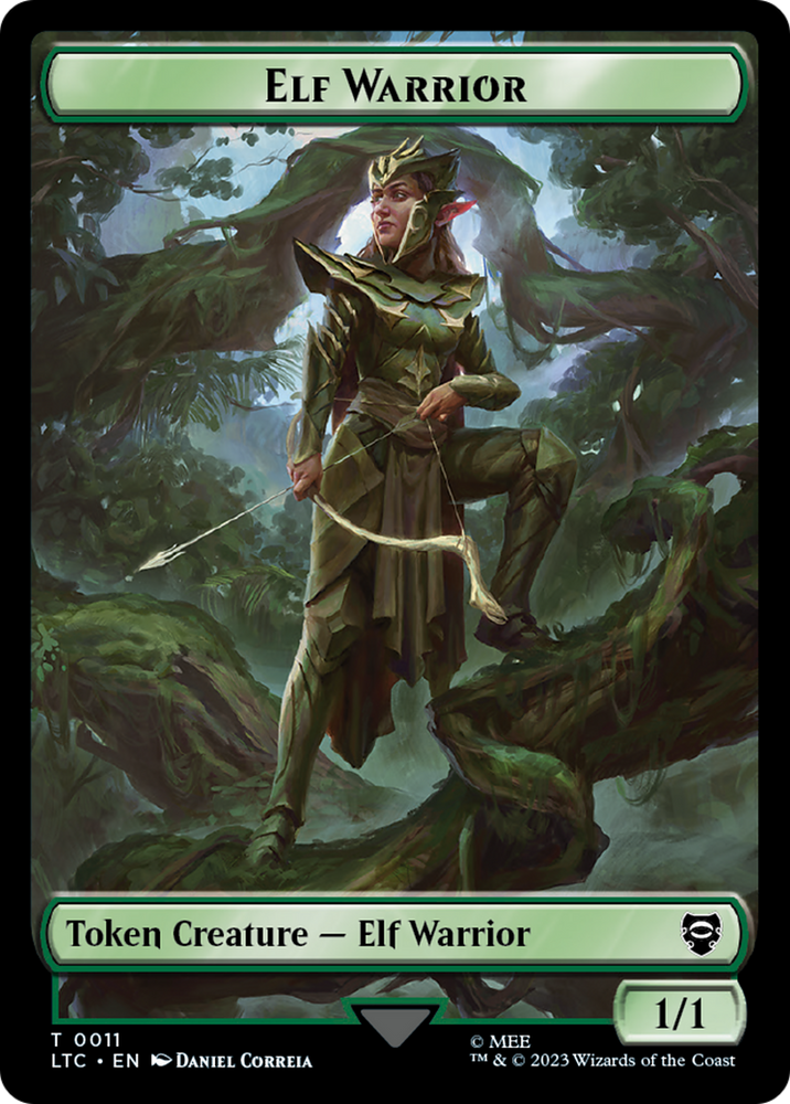 Elf Warrior // Treasure Double Sided Token [The Lord of the Rings: Tales of Middle-Earth Commander Tokens] - PokeCharles PokeStore