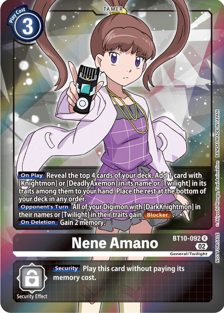 Nene Amano [BT10-092] (Box Topper) [Xros Encounter] - PokeCharles PokeStore