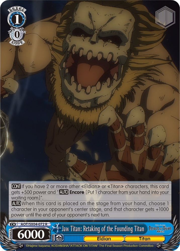 Jaw Titan: Retaking of the Founding Titan [Attack On Titan: Final Season]
