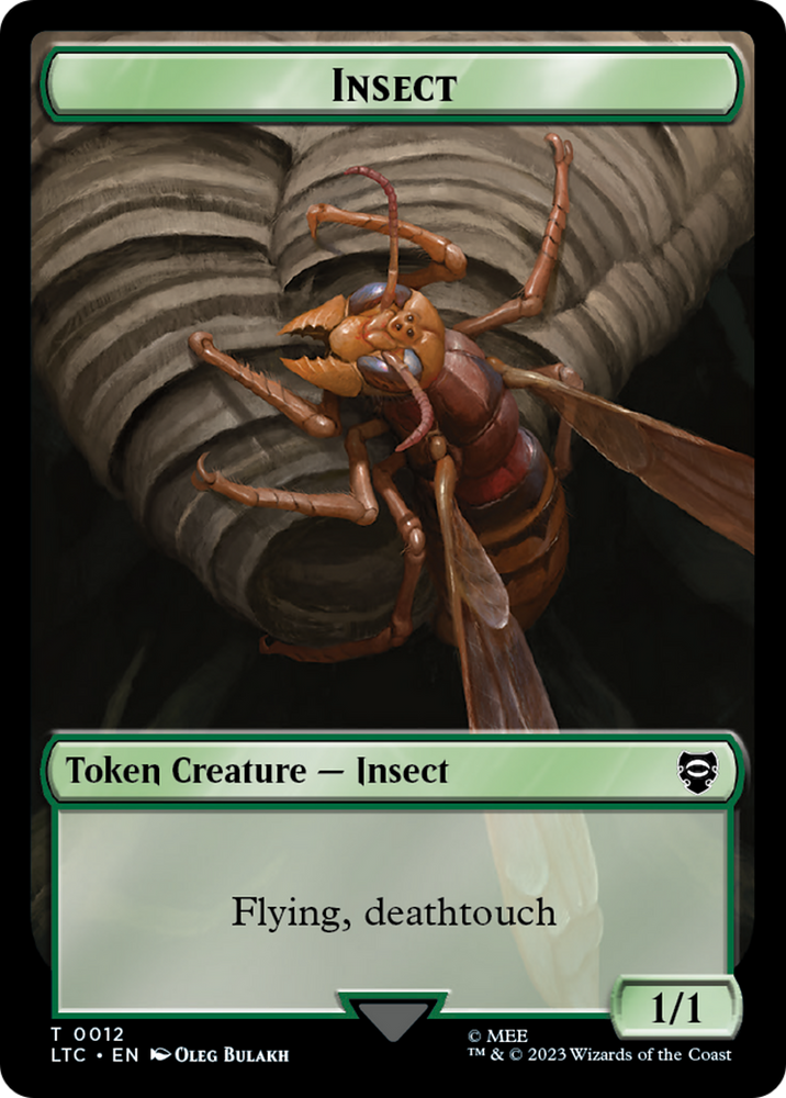 Elf Warrior // Insect Double Sided Token [The Lord of the Rings: Tales of Middle-Earth Commander Tokens] - PokeCharles PokeStore