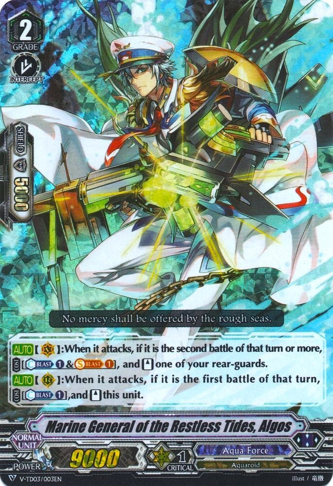 Marine General of the Restless Tides, Algos (Parallel Foil) (V-TD03/003EN) [Leon Soryu] - PokeCharles PokeStore