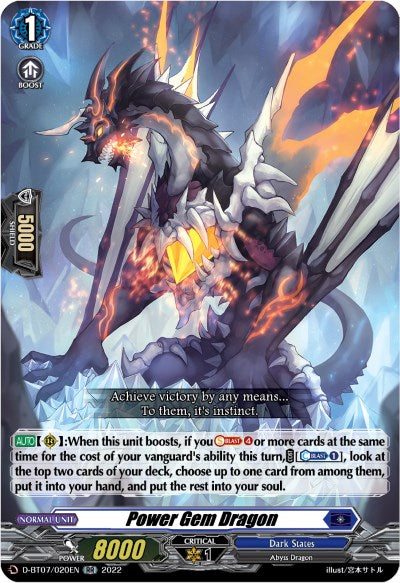 Power Gem Dragon (D-BT07/020EN) [Raging Flames Against Emerald Storm] - PokeCharles PokeStore