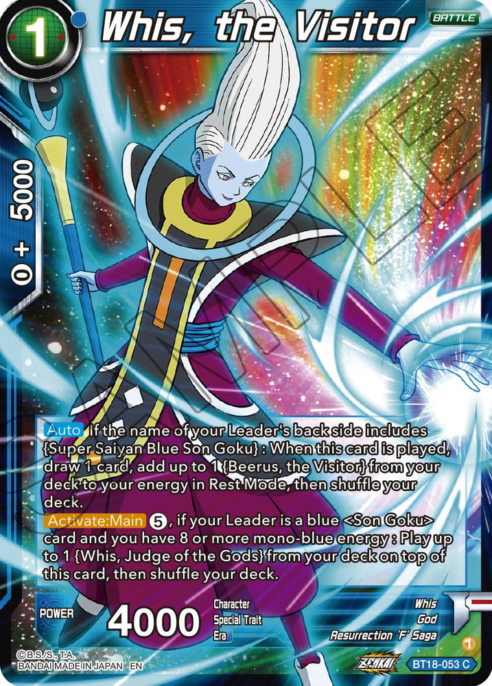 Whis, the Visitor (BT18-053) [Dawn of the Z-Legends] - PokeCharles PokeStore