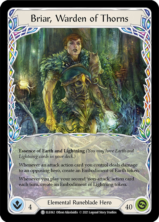 Briar, Warden of Thorns // Titan's Fist [ELE062 // ELE202] (Tales of Aria)  1st Edition Normal - PokeCharles PokeStore