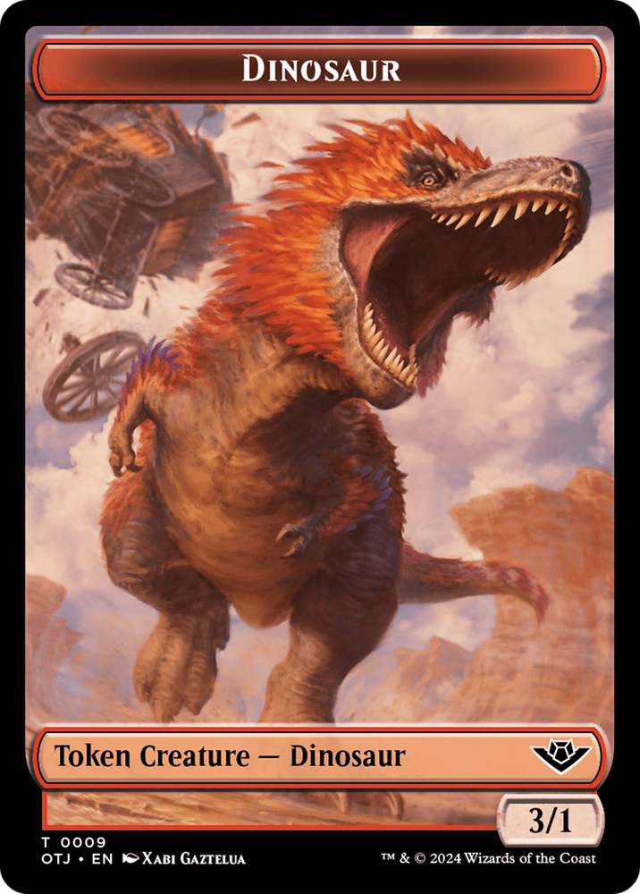 Dinosaur Token [Outlaws of Thunder Junction Tokens] - PokeCharles PokeStore