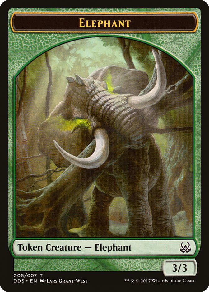 Elephant Token [Duel Decks: Mind vs. Might Tokens] - PokeCharles PokeStore