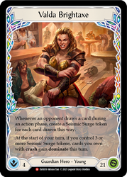 Valda Brightaxe [EVR019] (Everfest)  1st Edition Rainbow Foil - PokeCharles PokeStore