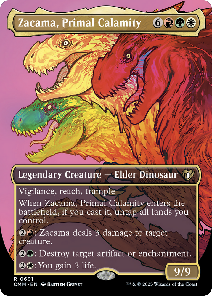Zacama, Primal Calamity (Borderless Profile) [Commander Masters] - PokeCharles PokeStore