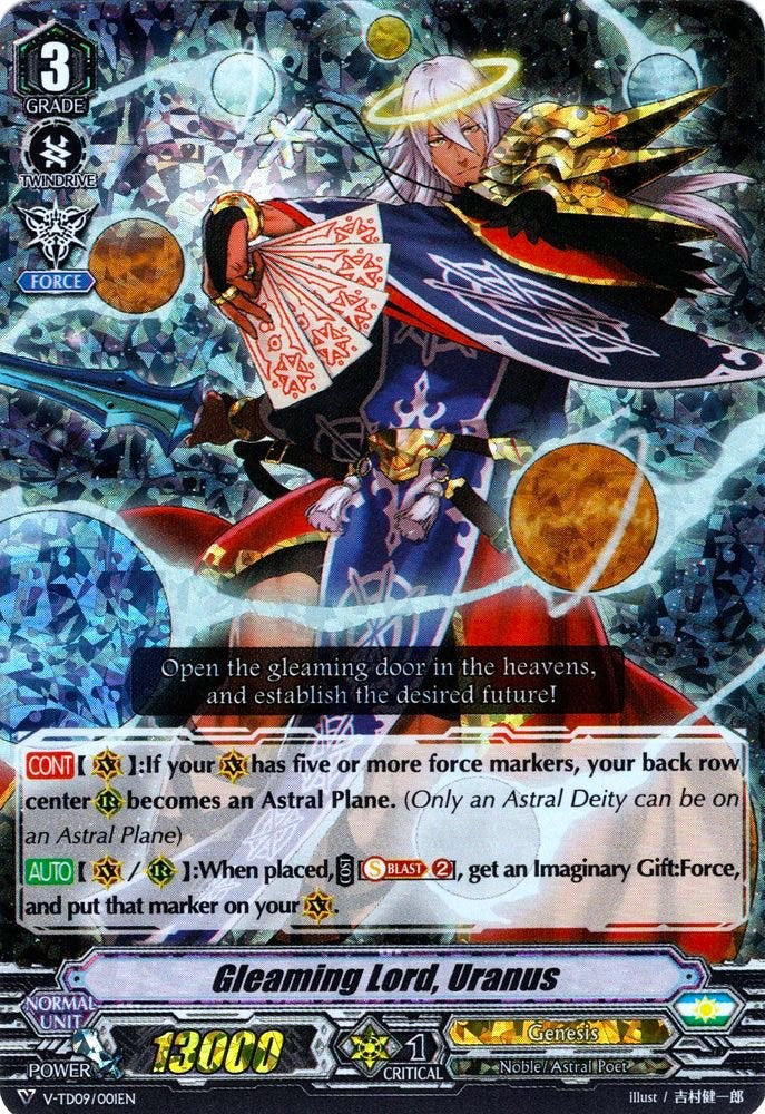Gleaming Lord, Uranus (Parallel Foil) (V-TD09/001EN) [Shinemon Nitta] - PokeCharles PokeStore
