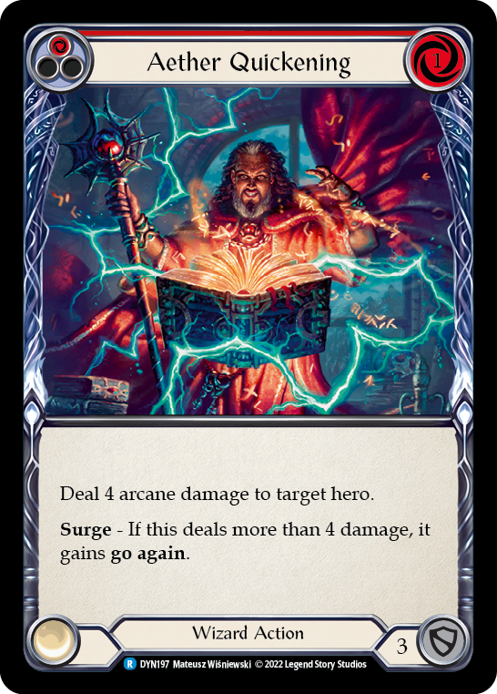 Aether Quickening (Red) [DYN197] (Dynasty)  Rainbow Foil - PokeCharles PokeStore