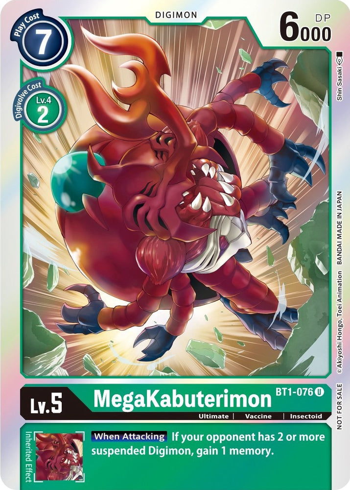 MegaKabuterimon [BT1-076] (Official Tournament Pack Vol. 6) [Release Special Booster Promos] - PokeCharles PokeStore