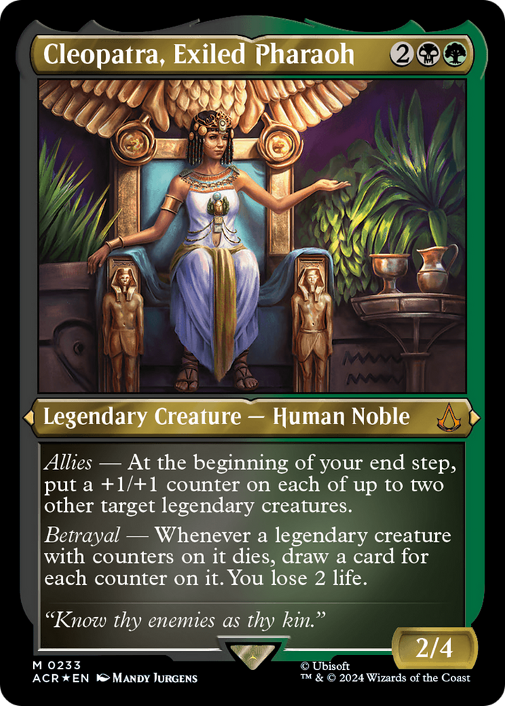 Cleopatra, Exiled Pharaoh (Foil Etched) [Assassin's Creed] - PokeCharles PokeStore