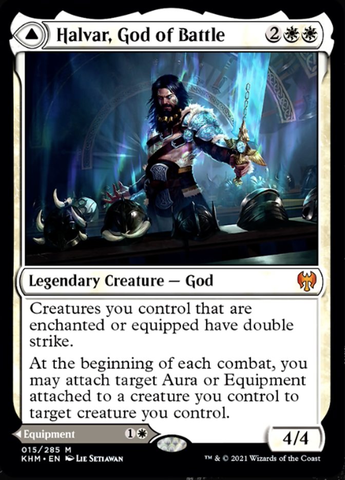 Halvar, God of Battle // Sword of the Realms [Kaldheim] - PokeCharles PokeStore