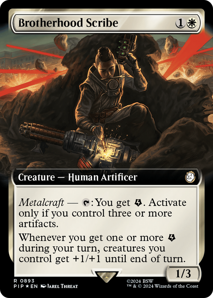 Brotherhood Scribe (Extended Art) (Surge Foil) [Fallout] - PokeCharles PokeStore