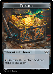 Treasure // Construct Double-Sided Token [Outlaws of Thunder Junction Tokens] - PokeCharles PokeStore