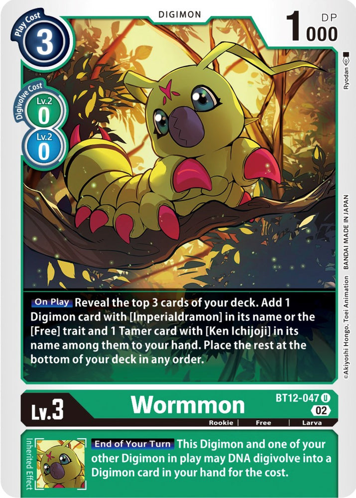 Wormmon [BT12-047] [Across Time] - PokeCharles PokeStore