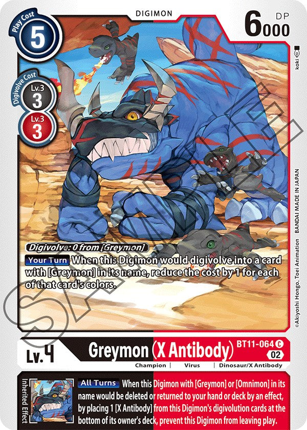 Greymon (X Antibody) [BT11-064] [Dimensional Phase] - PokeCharles PokeStore