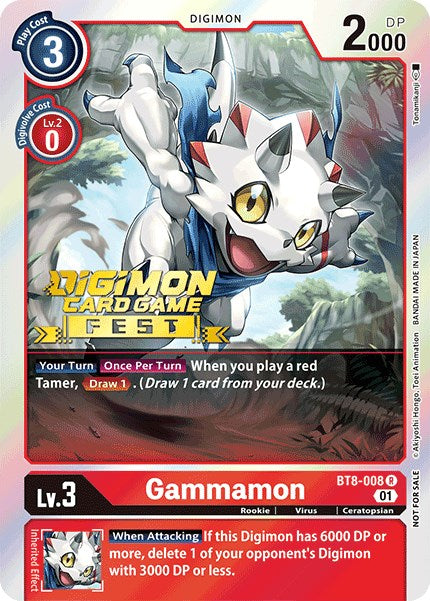 Gammamon [BT8-008] (Digimon Card Game Fest 2022) [New Awakening Promos] - PokeCharles PokeStore