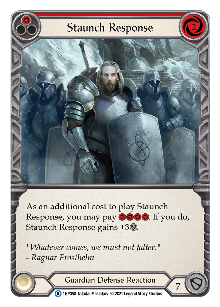 Staunch Response (Red) [1HP058] (History Pack 1) - PokeCharles PokeStore