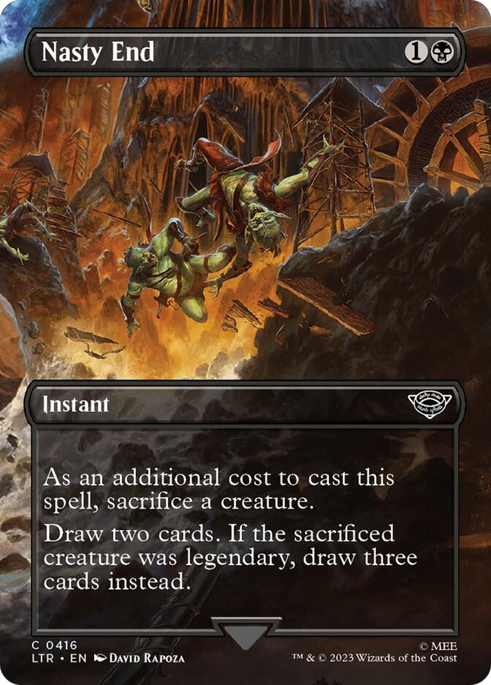 Nasty End (Borderless Alternate Art) [The Lord of the Rings: Tales of Middle-Earth] - PokeCharles PokeStore