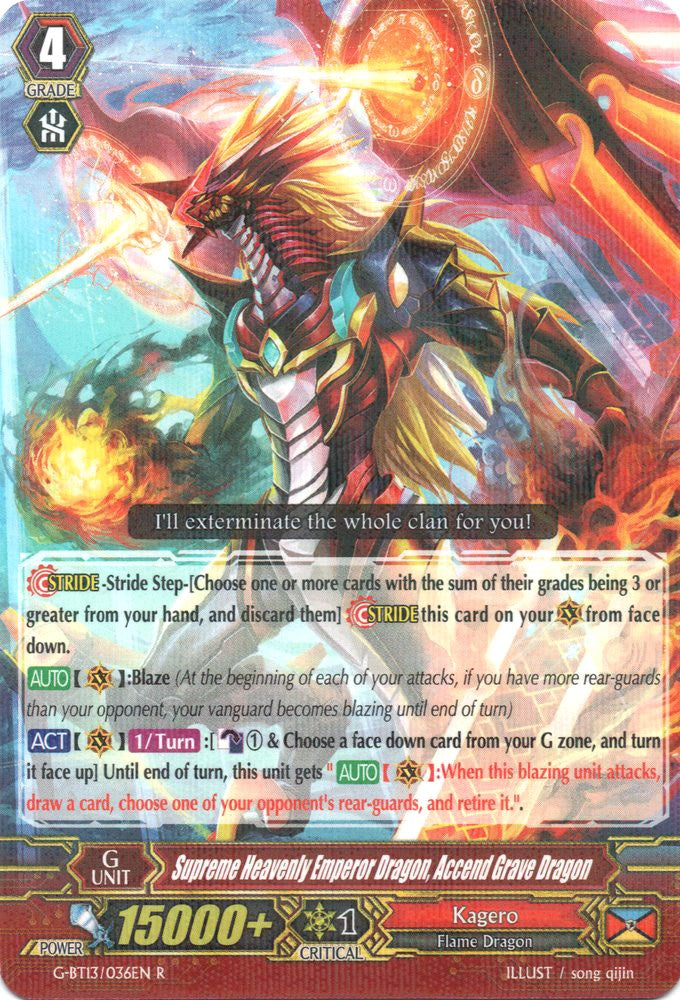 Supreme Heavenly Emperor Dragon, Accend Grave Dragon (G-BT13/036EN) [Ultimate Stride] - PokeCharles PokeStore