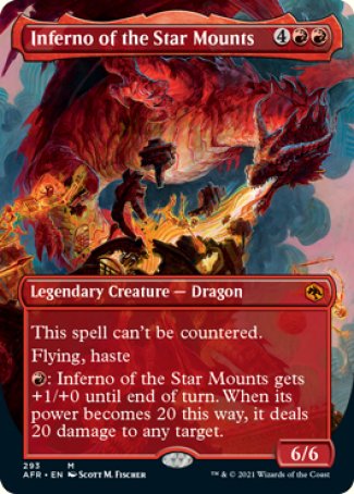 Inferno of the Star Mounts (Borderless Alternate Art) [Dungeons & Dragons: Adventures in the Forgotten Realms] - PokeCharles PokeStore