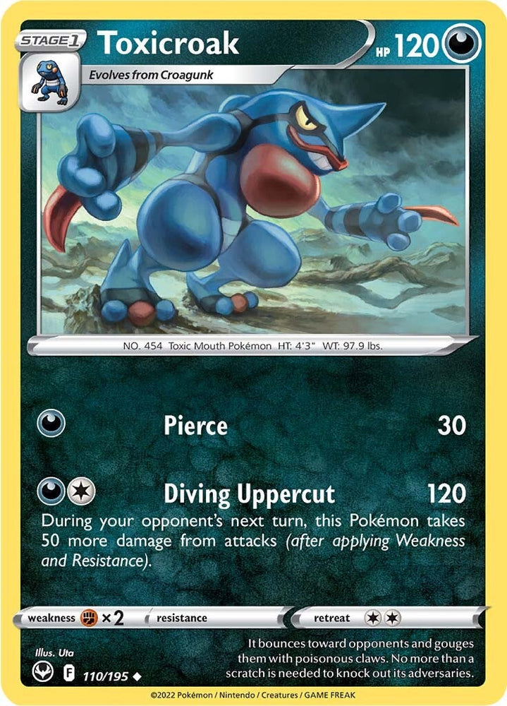 Toxicroak (110/195) [Sword & Shield: Silver Tempest] - PokeCharles PokeStore