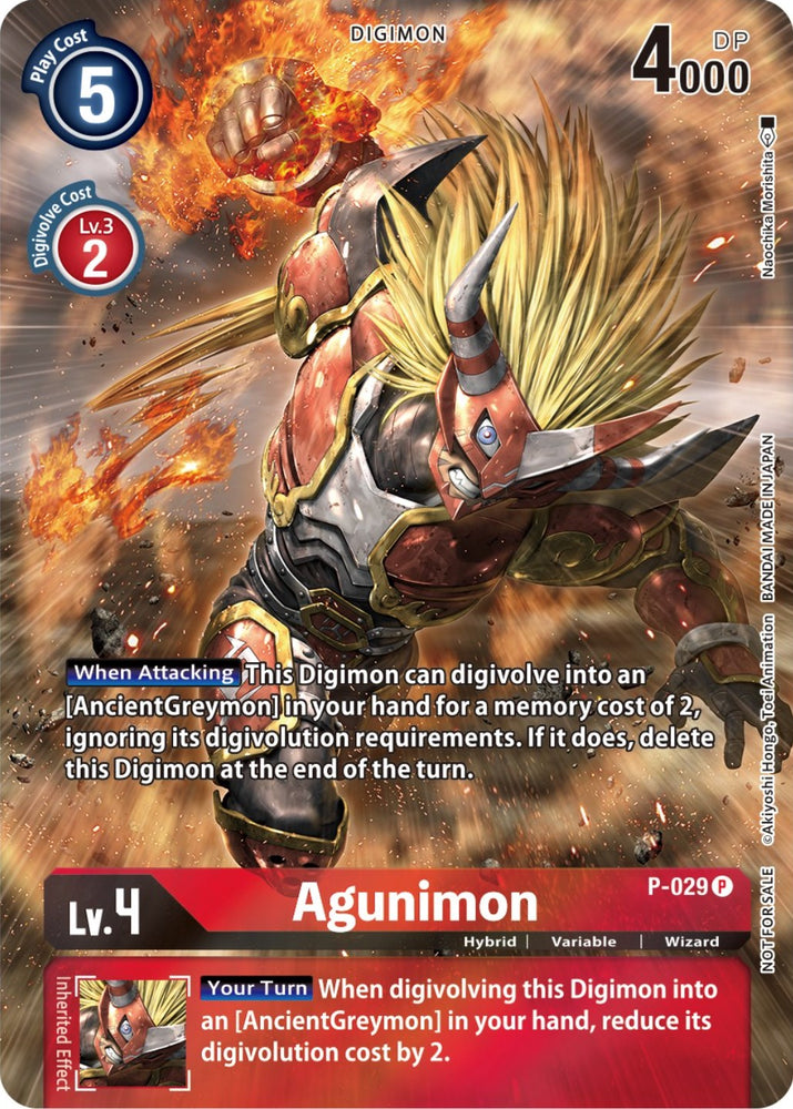 Agunimon [P-029] (2nd Anniversary Frontier Card) [Promotional Cards] - PokeCharles PokeStore