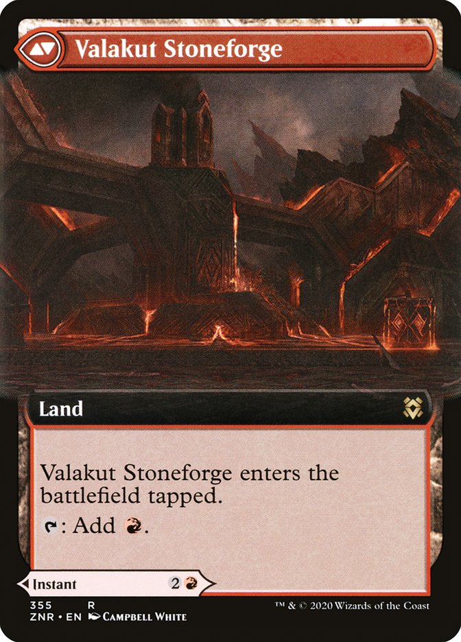 Valakut Awakening // Valakut Stoneforge (Extended Art) [Zendikar Rising] - PokeCharles PokeStore
