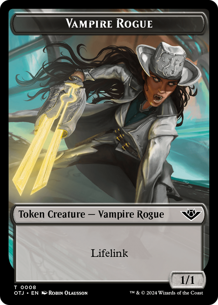 Vampire Rogue Token [Outlaws of Thunder Junction Tokens] - PokeCharles PokeStore