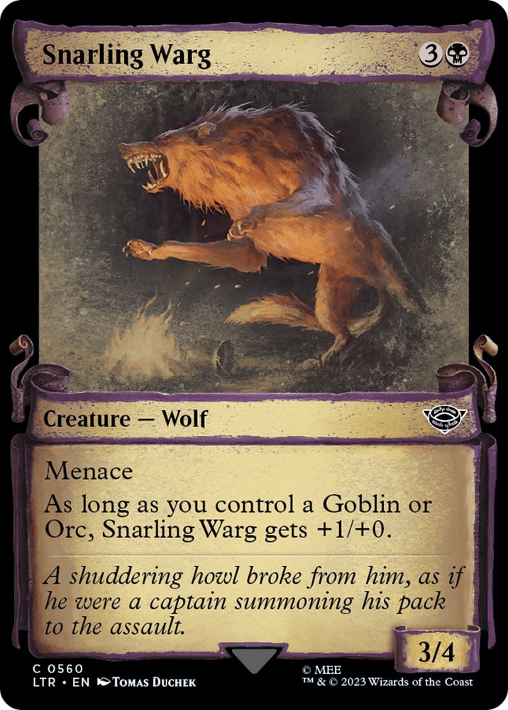 Snarling Warg [The Lord of the Rings: Tales of Middle-Earth Showcase Scrolls] - PokeCharles PokeStore