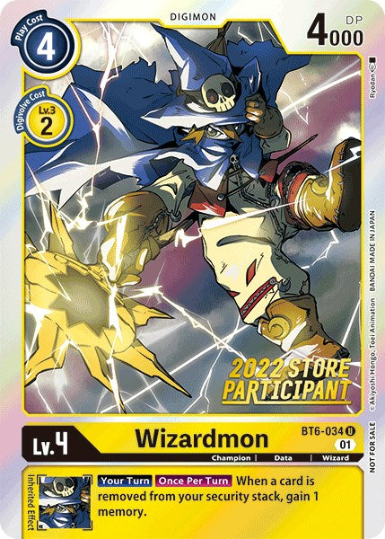 Wizardmon [BT6-034] (2022 Store Participant) [Double Diamond Promos] - PokeCharles PokeStore