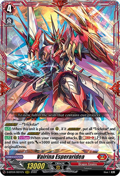 Vairina Esperaridea (D-BT04/001EN) [Awakening of Chakrabarthi] - PokeCharles PokeStore
