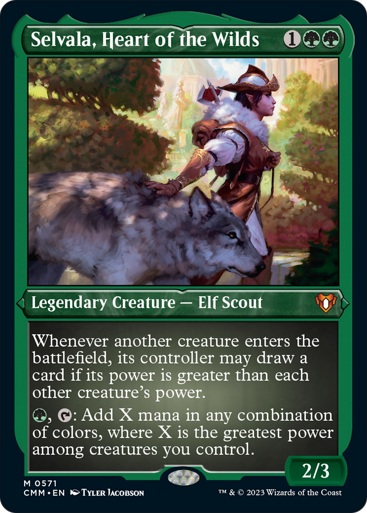 Selvala, Heart of the Wilds (Foil Etched) [Commander Masters] - PokeCharles PokeStore