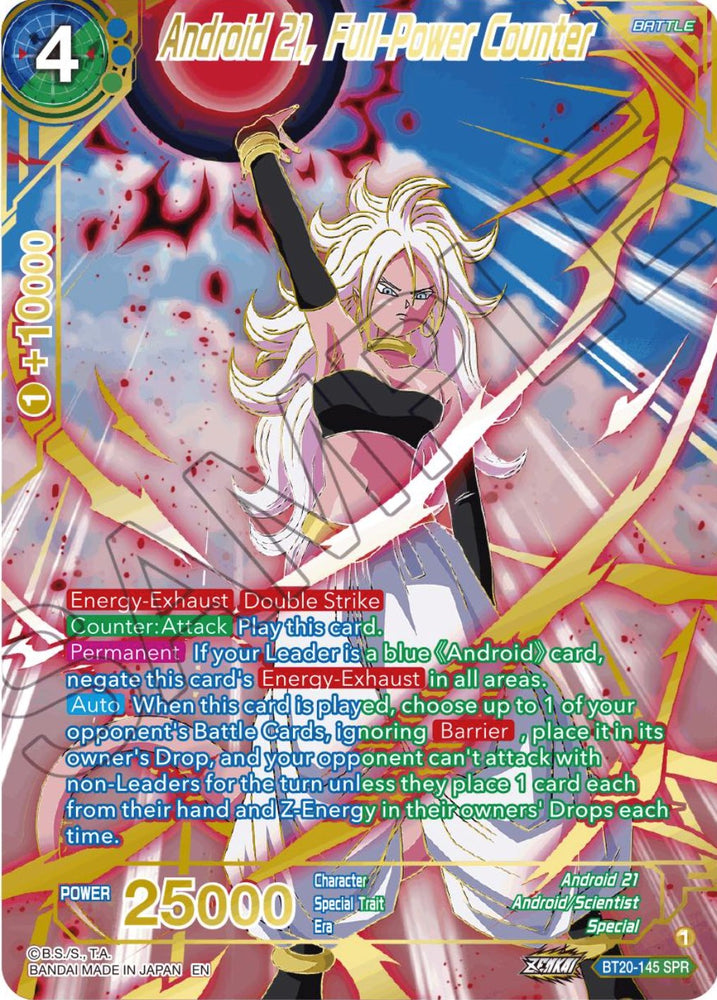 Android 21, Full-Power Counter (SPR) (BT20-145) [Power Absorbed] - PokeCharles PokeStore