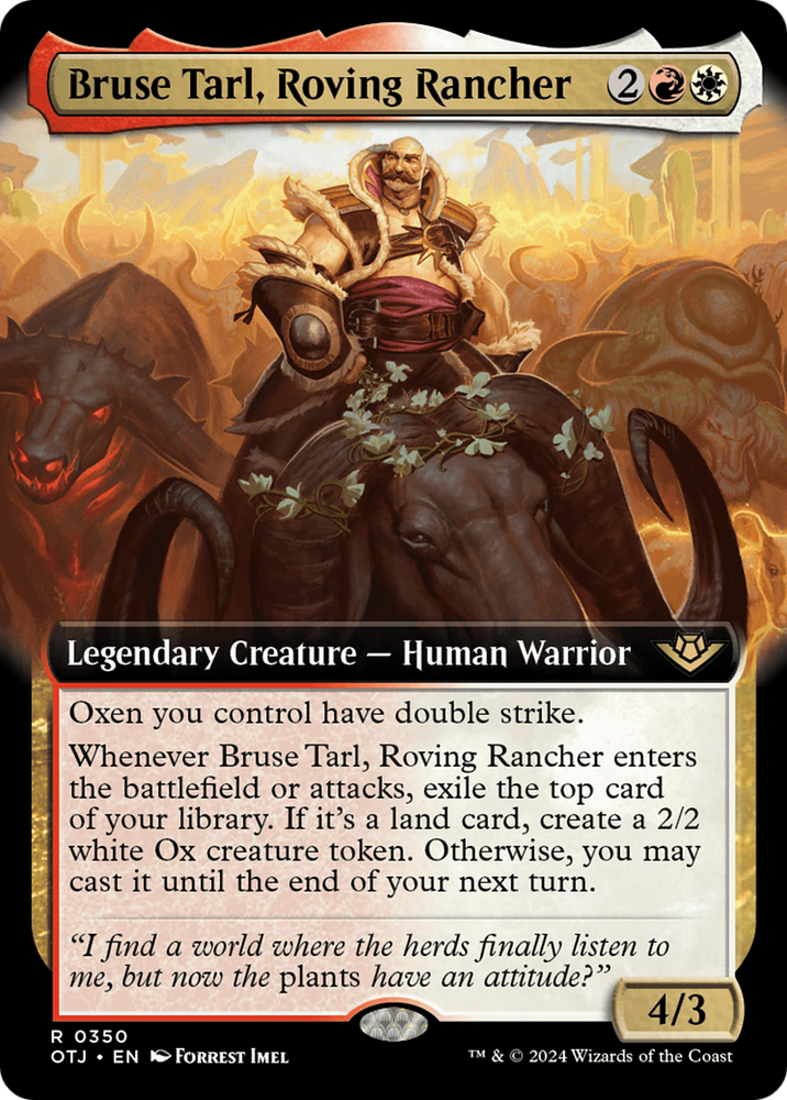 Bruse Tarl, Roving Rancher (Extended Art) [Outlaws of Thunder Junction] - PokeCharles PokeStore