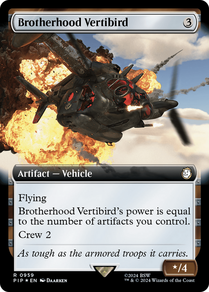 Brotherhood Vertibird (Extended Art) (Surge Foil) [Fallout] - PokeCharles PokeStore