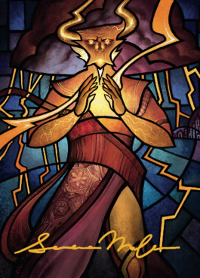 Najal, the Storm Runner Art Card (Gold-Stamped Signature) [Dominaria United Art Series] - PokeCharles PokeStore