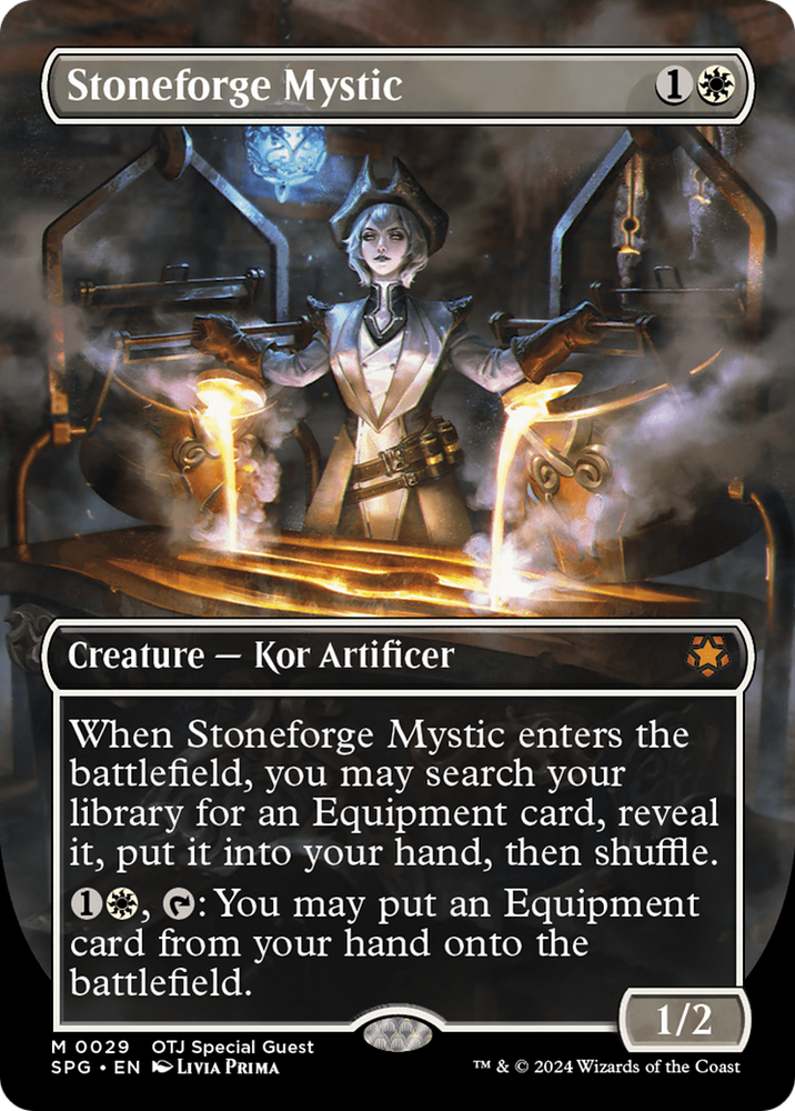 Stoneforge Mystic (Borderless) [Outlaws of Thunder Junction Special Guests] - PokeCharles PokeStore