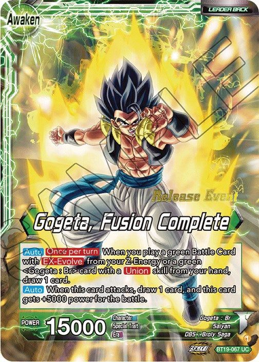 Veku // Gogeta, Fusion Complete (Fighter's Ambition Holiday Pack) (BT19-067) [Tournament Promotion Cards] - PokeCharles PokeStore