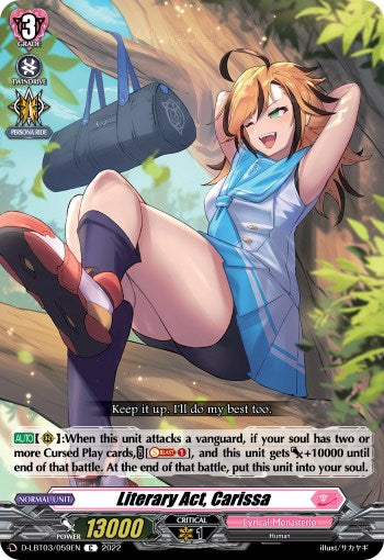 Literary Act, Carissa (D-LBT03/059EN) [Lyrical Monasterio: Summertime Memories!] - PokeCharles PokeStore