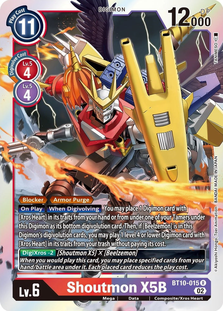 Shoutmon X5B [BT10-015] [Xros Encounter] - PokeCharles PokeStore