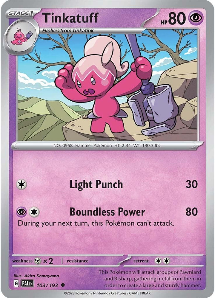 Tinkatuff (103/193) [Scarlet & Violet: Paldea Evolved] - PokeCharles PokeStore