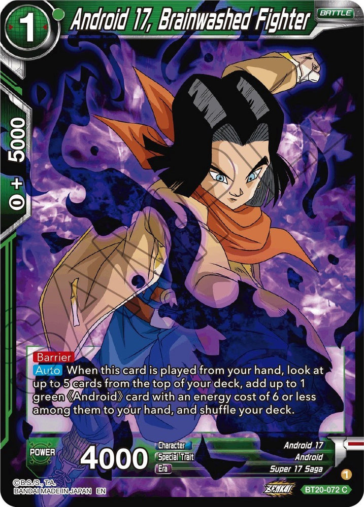 Android 17, Brainwashed Fighter (BT20-072) [Power Absorbed] - PokeCharles PokeStore